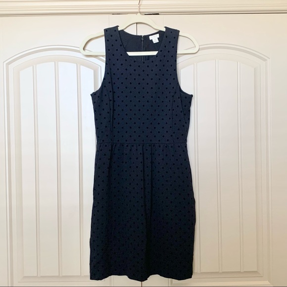 J.Crew Sleeveless Velvet Polka Dot Dress - Picture 6 of 11
